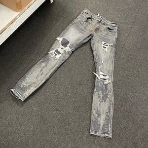 Men’s EMBELLISH Distressed Jeans 👖 Black Pre Owned Used Sz 32
